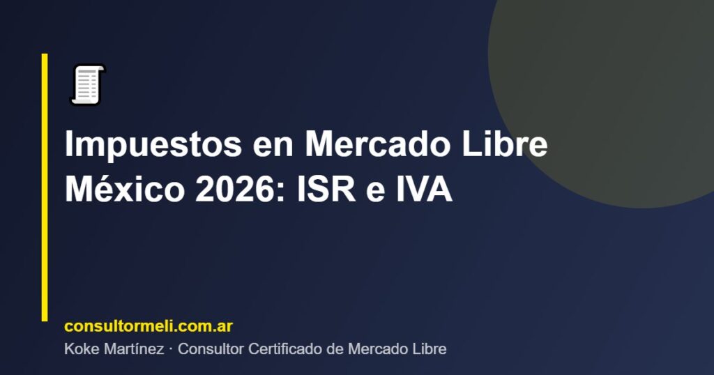 Impuestos en Mercado Libre México 2026: ISR e IVA